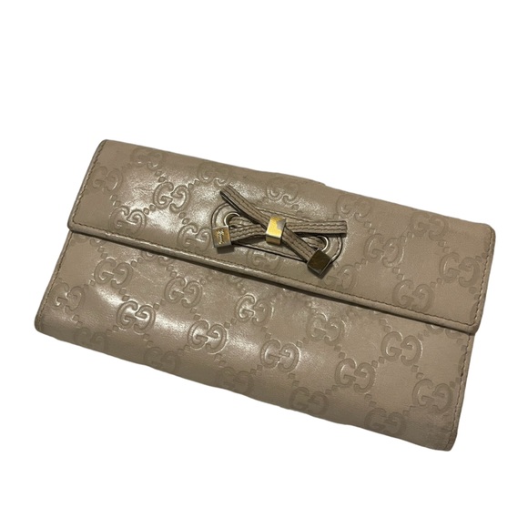 GUCCI GUCCISIMA PRINCY OFF WHITE CONTiNENTAL LONG WALLET - Picture 1 of 14